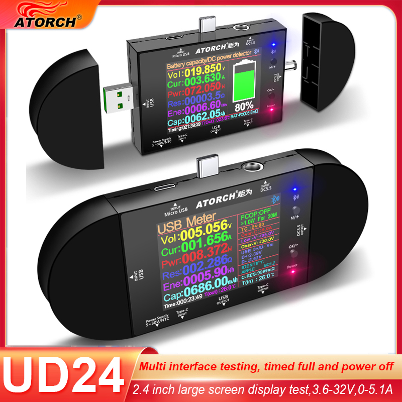 Usb Ammeter Tester - UD24 2.4'inch USB Test Cihazı DC5.5