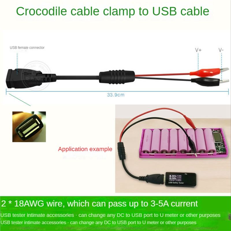 A01E-2 Adet USB Timsah Klipsle - Usb Ammeter Tester incelemesi ve fiyatı