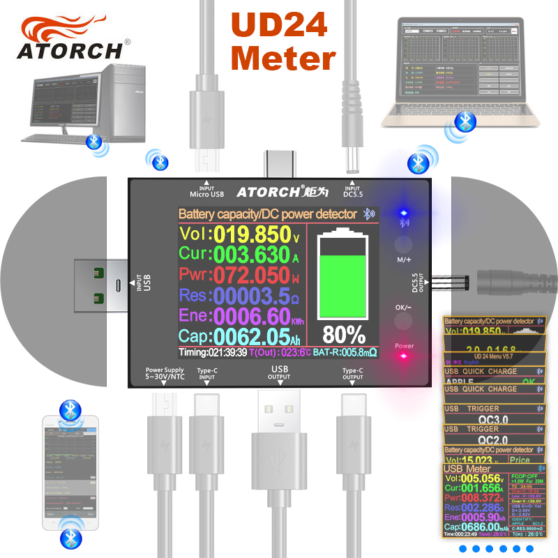 UD24 2.4'inch USB Test Cihazı  - Usb Ammeter Tester incelemesi ve fiyatı