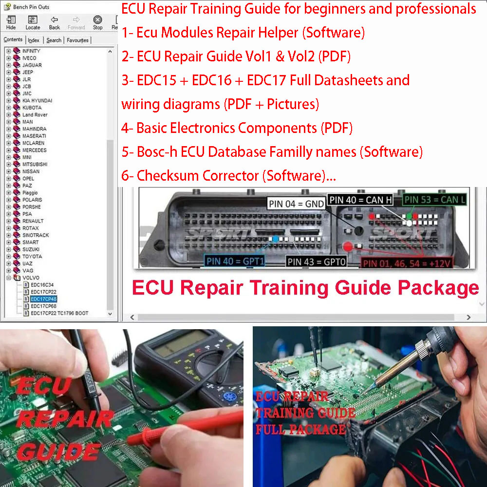ECU Tamir Eğitim Kılavuzu ECU  - Electronics Repair Guide incelemesi ve fiyatı