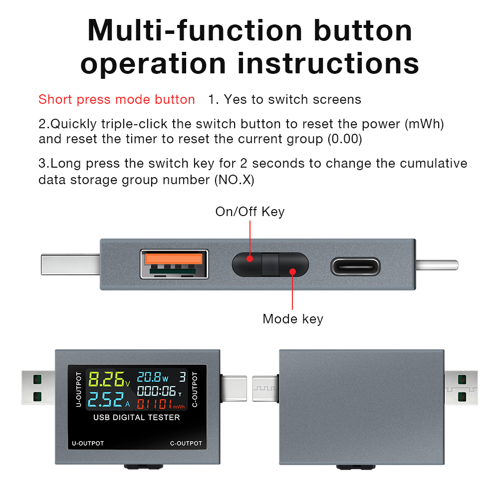USB Tip-C Şarj Test Cihazı DC  - Usb Ammeter Tester incelemesi ve fiyatı