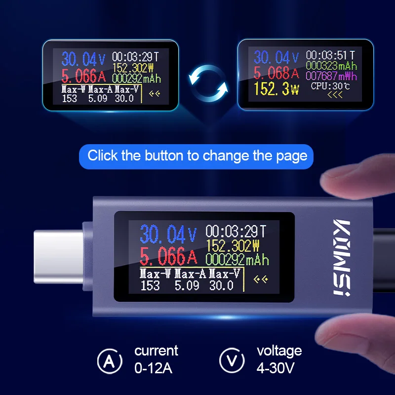 KWS-2302C Tip-C USB Test Cihaz - Usb Ammeter Tester incelemesi ve fiyatı