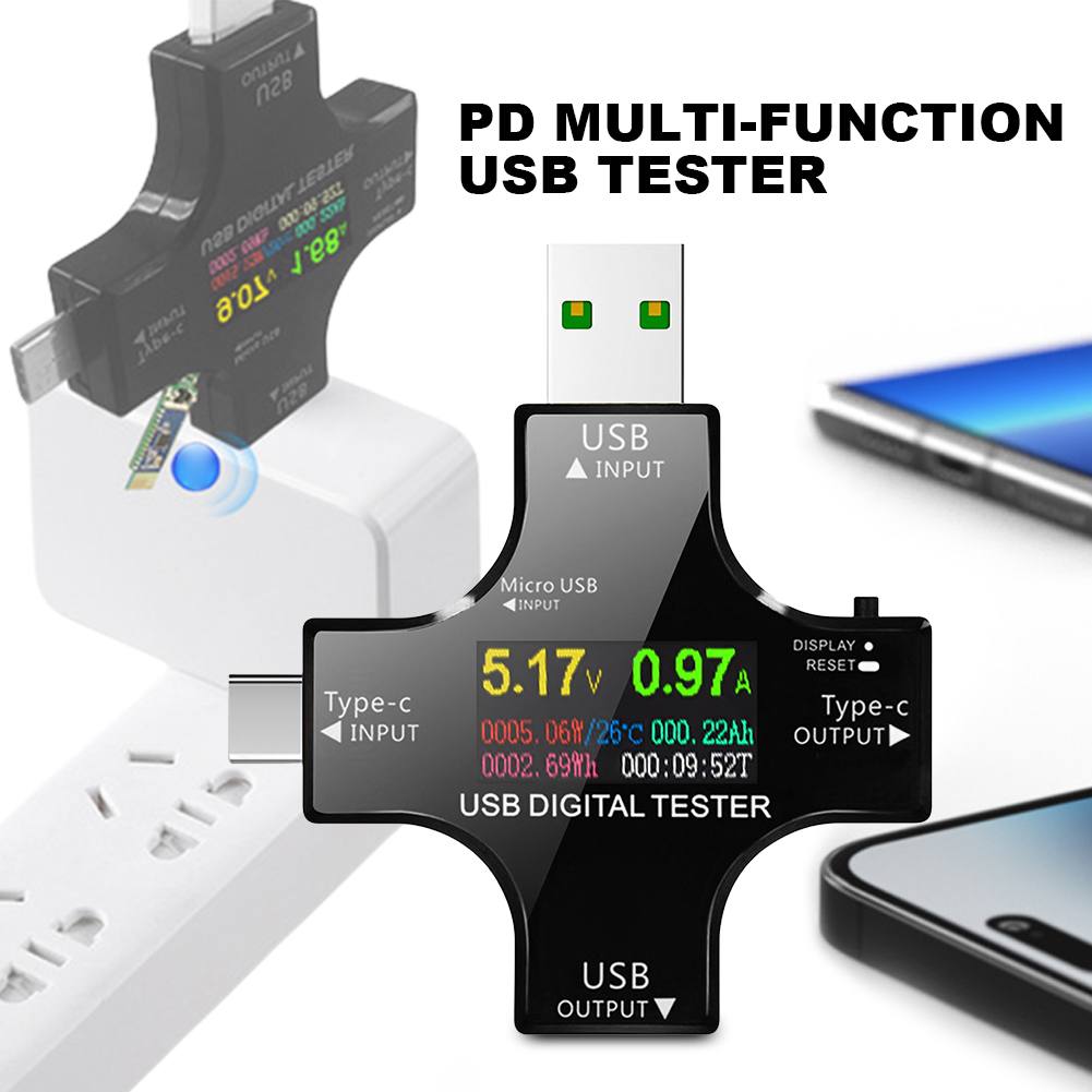 USB Test Cihazı Tip-C PD Renkl - Usb Ammeter Tester incelemesi ve fiyatı
