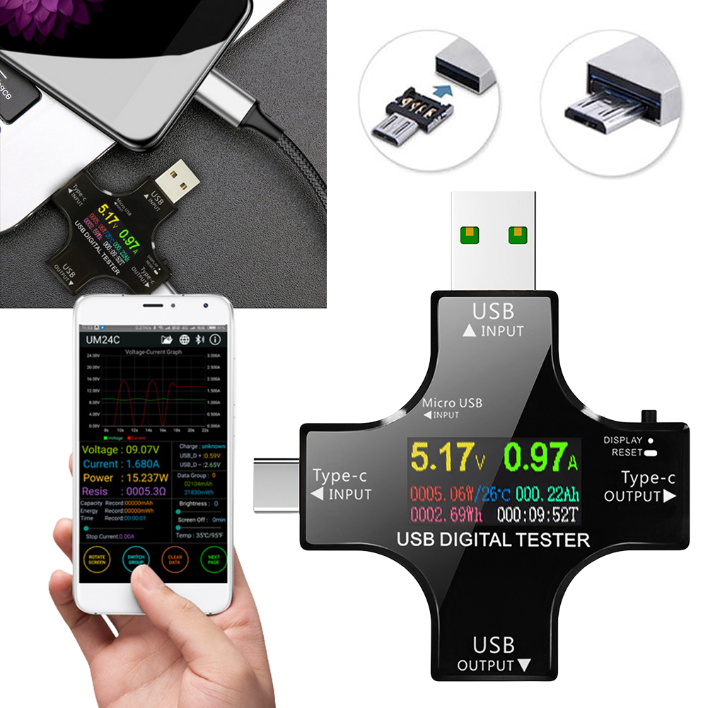 USB Test Cihazı Tip-C PD Renkl - Usb Ammeter Tester incelemesi ve fiyatı